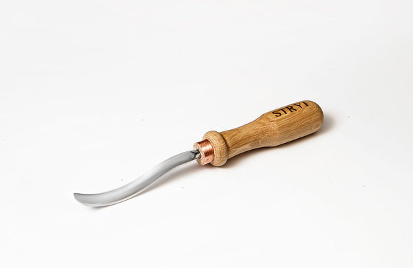 Long bent gouge 5 profile, Woodcarving tools STRYI, Carving gouge, Carving background, hand forged tools