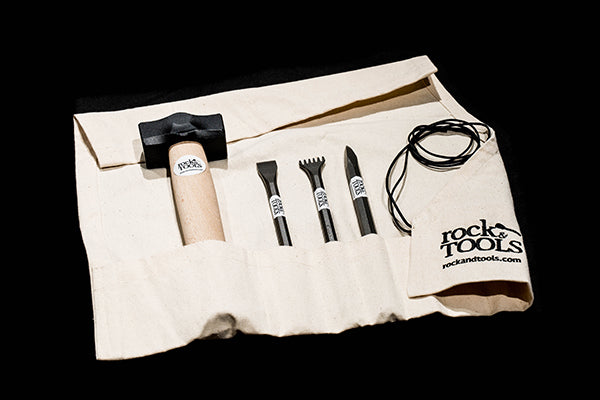 Stone Carving Kit (4 Pc): 600g Hammer + Chisels | R&T – Rock&Tools